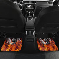 Skull Car Mats Five Skull With Motocycle - Wonder Print Shop