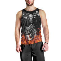 Skull Men Tank Top Five Skull With Motocycle DT01