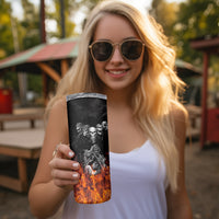 Skull Skinny Tumbler Five Skull With Motocycle - Wonder Print Shop