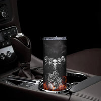 Skull Skinny Tumbler Five Skull With Motocycle - Wonder Print Shop