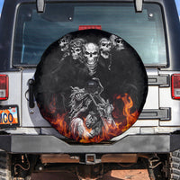 Skull Spare Tire Cover Five Skull With Motocycle - Wonder Print Shop