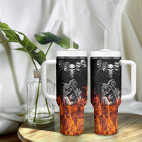 Skull Tumbler With Handle Five Skull With Motocycle - Wonder Print Shop