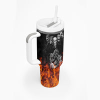 Skull Tumbler With Handle Five Skull With Motocycle - Wonder Print Shop