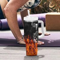 Skull Tumbler With Handle Five Skull With Motocycle - Wonder Print Shop