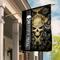 Golden Gothic Skull Garden Flag Embracing Ancient Elegance - Wonder Print Shop