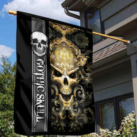 Golden Gothic Skull Garden Flag Embracing Ancient Elegance - Wonder Print Shop