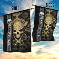 Golden Gothic Skull Garden Flag Embracing Ancient Elegance - Wonder Print Shop
