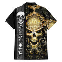 Golden Gothic Skull Hawaiian Shirt Embracing Ancient Elegance - Wonder Print Shop