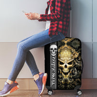 Golden Gothic Skull Luggage Cover Embracing Ancient Elegance - Wonder Print Shop