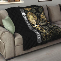 Golden Gothic Skull Quilt Embracing Ancient Elegance - Wonder Print Shop