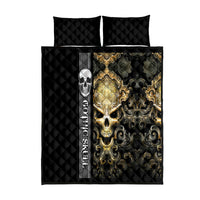 Golden Gothic Skull Quilt Bed Set Embracing Ancient Elegance - Wonder Print Shop