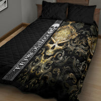 Golden Gothic Skull Quilt Bed Set Embracing Ancient Elegance - Wonder Print Shop