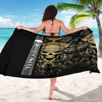 Golden Gothic Skull Sarong Embracing Ancient Elegance - Wonder Print Shop