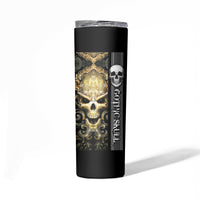 Golden Gothic Skull Skinny Tumbler Embracing Ancient Elegance - Wonder Print Shop
