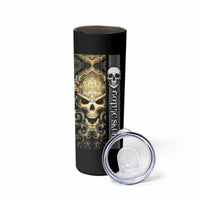 Golden Gothic Skull Skinny Tumbler Embracing Ancient Elegance - Wonder Print Shop