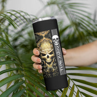 Golden Gothic Skull Skinny Tumbler Embracing Ancient Elegance - Wonder Print Shop