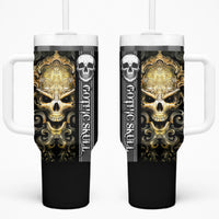 Golden Gothic Skull Tumbler With Handle Embracing Ancient Elegance - Wonder Print Shop