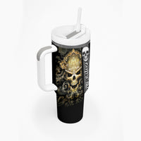 Golden Gothic Skull Tumbler With Handle Embracing Ancient Elegance - Wonder Print Shop