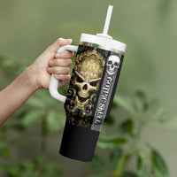 Golden Gothic Skull Tumbler With Handle Embracing Ancient Elegance - Wonder Print Shop