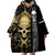 Golden Gothic Skull Wearable Blanket Hoodie Embracing Ancient Elegance - Wonder Print Shop