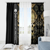 Golden Gothic Skull Window Curtain Embracing Ancient Elegance - Wonder Print Shop