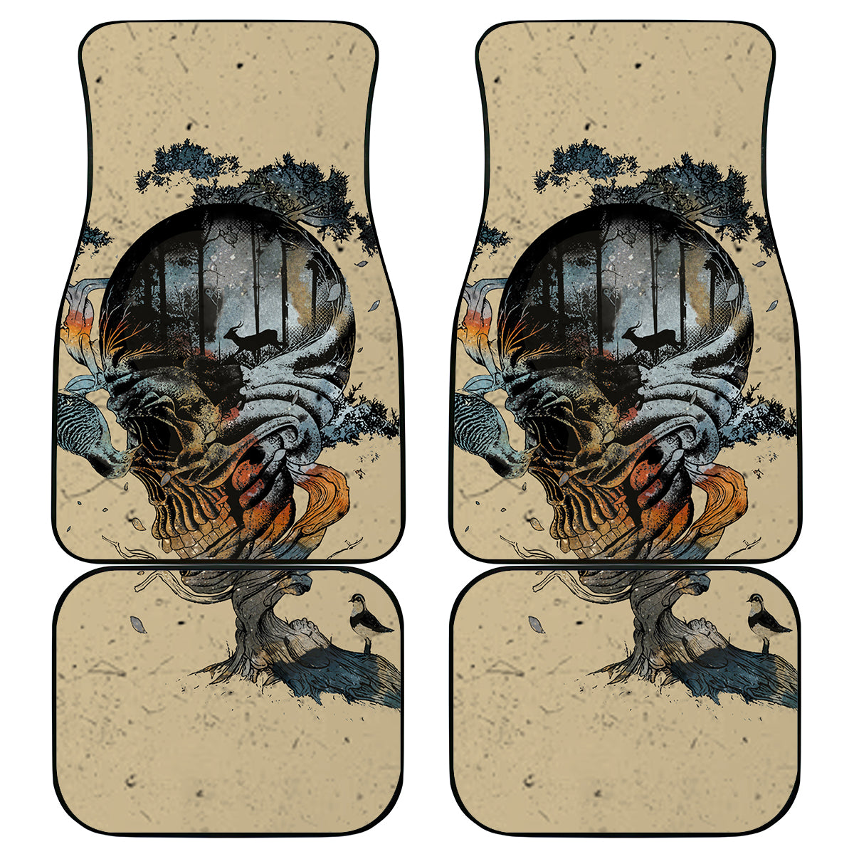 Skull Car Mats Hello Darkness My Old Friend - Wonder Print Shop
