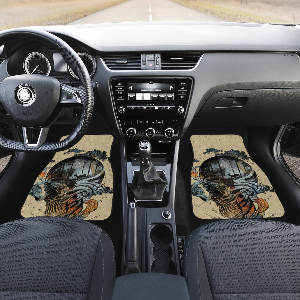 Skull Car Mats Hello Darkness My Old Friend - Wonder Print Shop