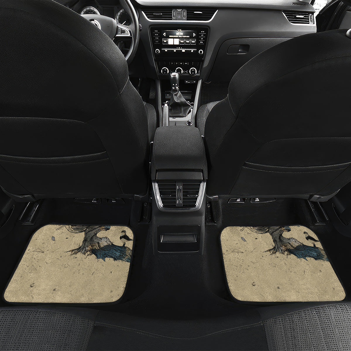 Skull Car Mats Hello Darkness My Old Friend - Wonder Print Shop