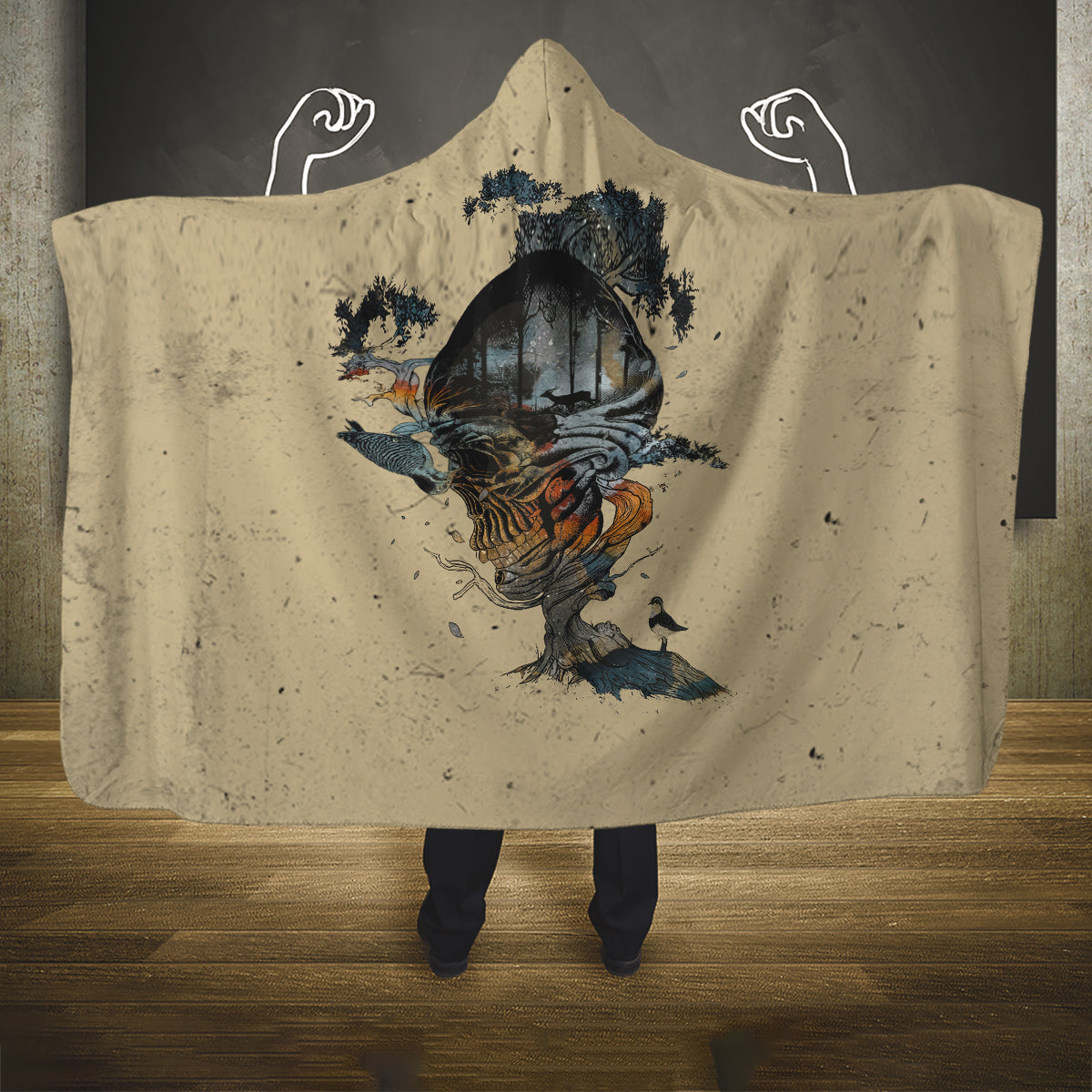 skull-hooded-blanket-hello-darkness-my-old-friend