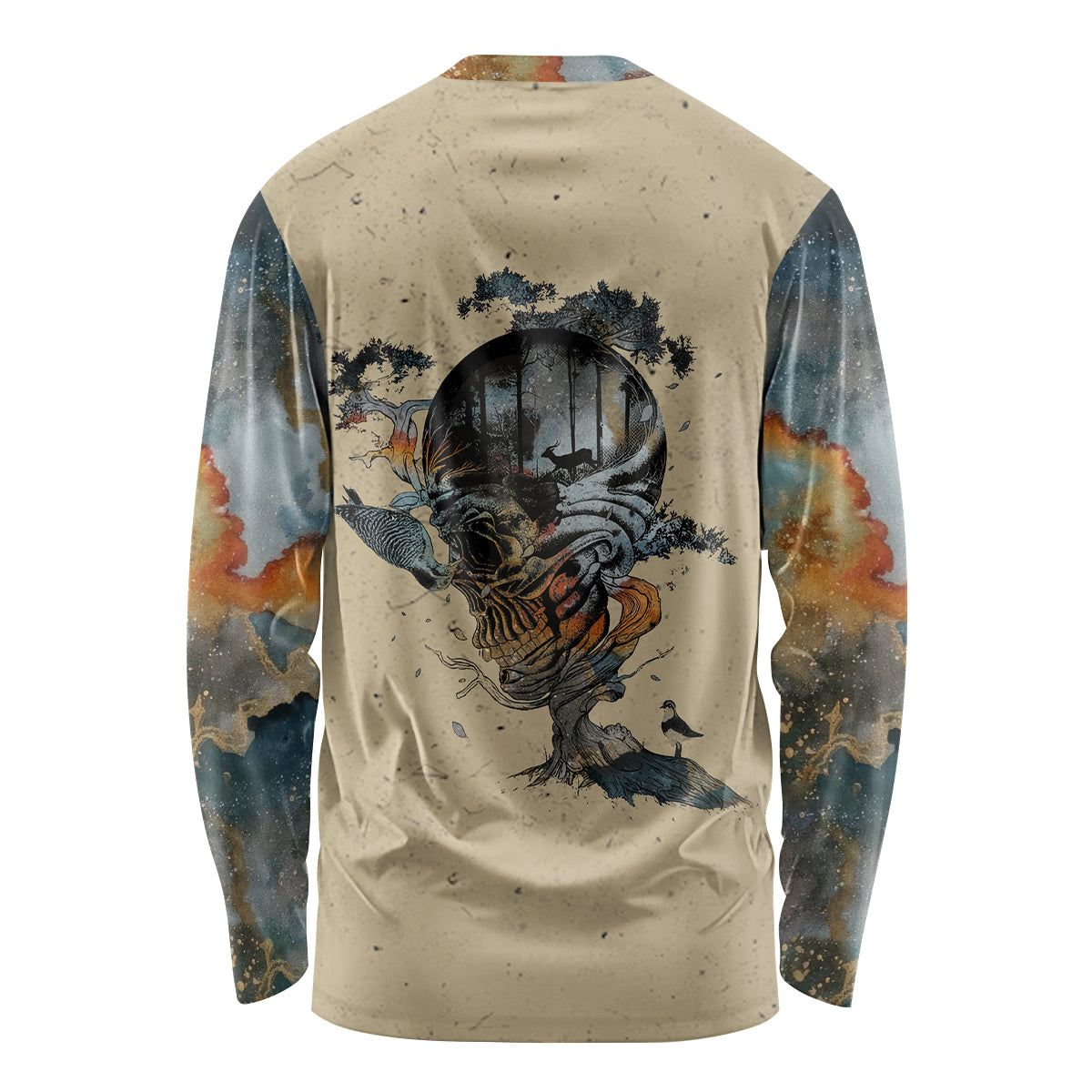 Skull Long Sleeve Shirt Hello Darkness My Old Friend - Wonder Print Shop
