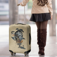 Skull Luggage Cover Hello Darkness My Old Friend - Wonder Print Shop