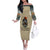 Skull Off The Shoulder Long Sleeve Dress Hello Darkness My Old Friend - Wonder Print Shop