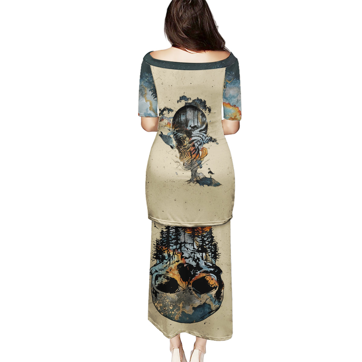 Skull Puletasi Hello Darkness My Old Friend - Wonder Print Shop