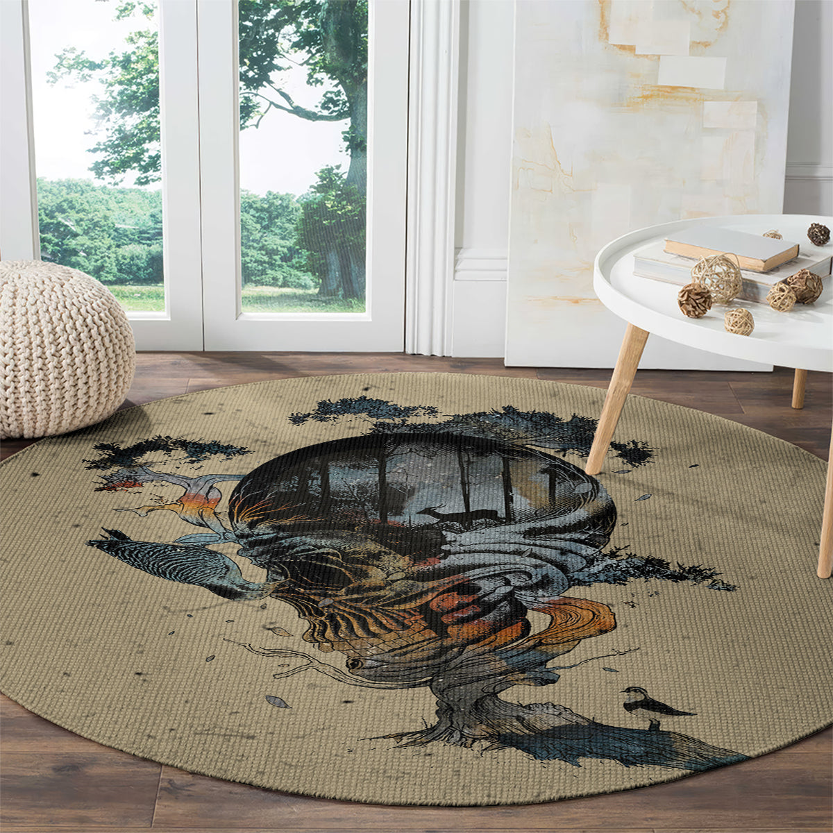 skull-round-carpet-hello-darkness-my-old-friend