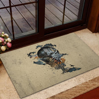 Skull Rubber Doormat Hello Darkness My Old Friend - Wonder Print Shop