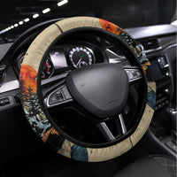 Skull Steering Wheel Cover Hello Darkness My Old Friend - Wonder Print Shop