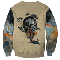 Skull Sweatshirt Hello Darkness My Old Friend - Wonder Print Shop