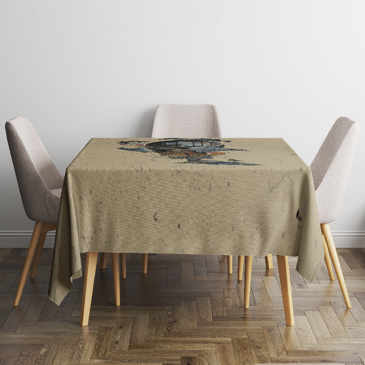 Skull Tablecloth Hello Darkness My Old Friend - Wonder Print Shop
