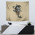 Skull Tapestry Hello Darkness My Old Friend - Wonder Print Shop
