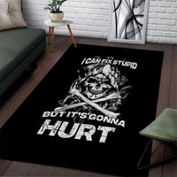 Skull Area Rug I Can Fix Stupid - Wonder Print Shop