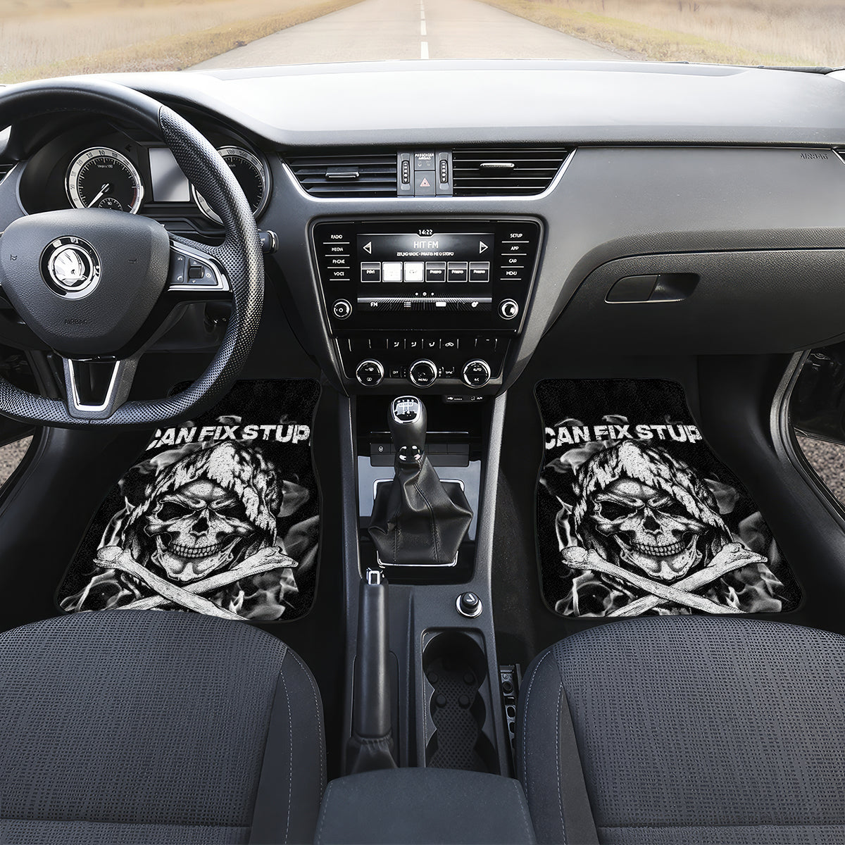 Skull Car Mats I Can Fix Stupid - Wonder Print Shop