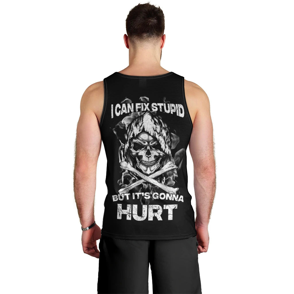 Skull Men Tank Top I Can Fix Stupid DT01