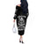 Skull Off The Shoulder Long Sleeve Dress I Can Fix Stupid - Wonder Print Shop