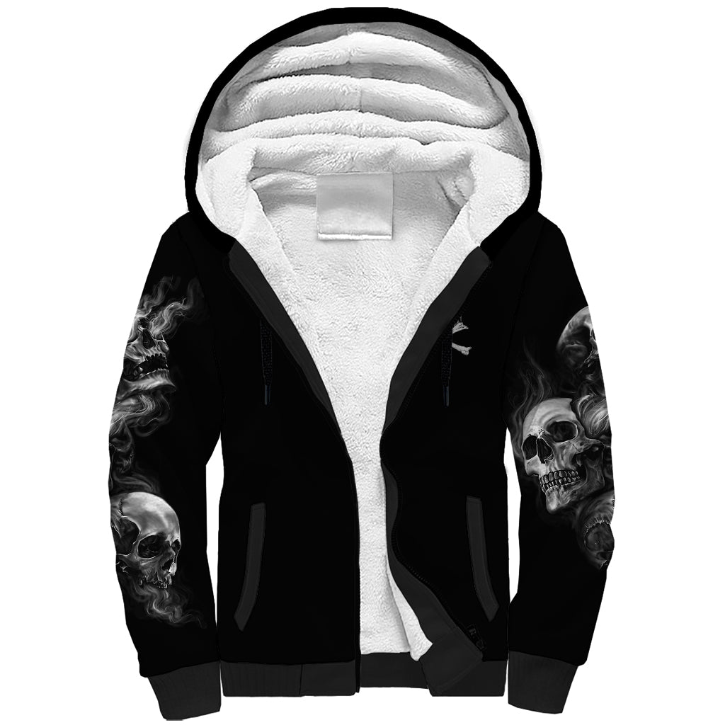 Skull Sherpa Hoodie I Can Fix Stupid - Wonder Print Shop