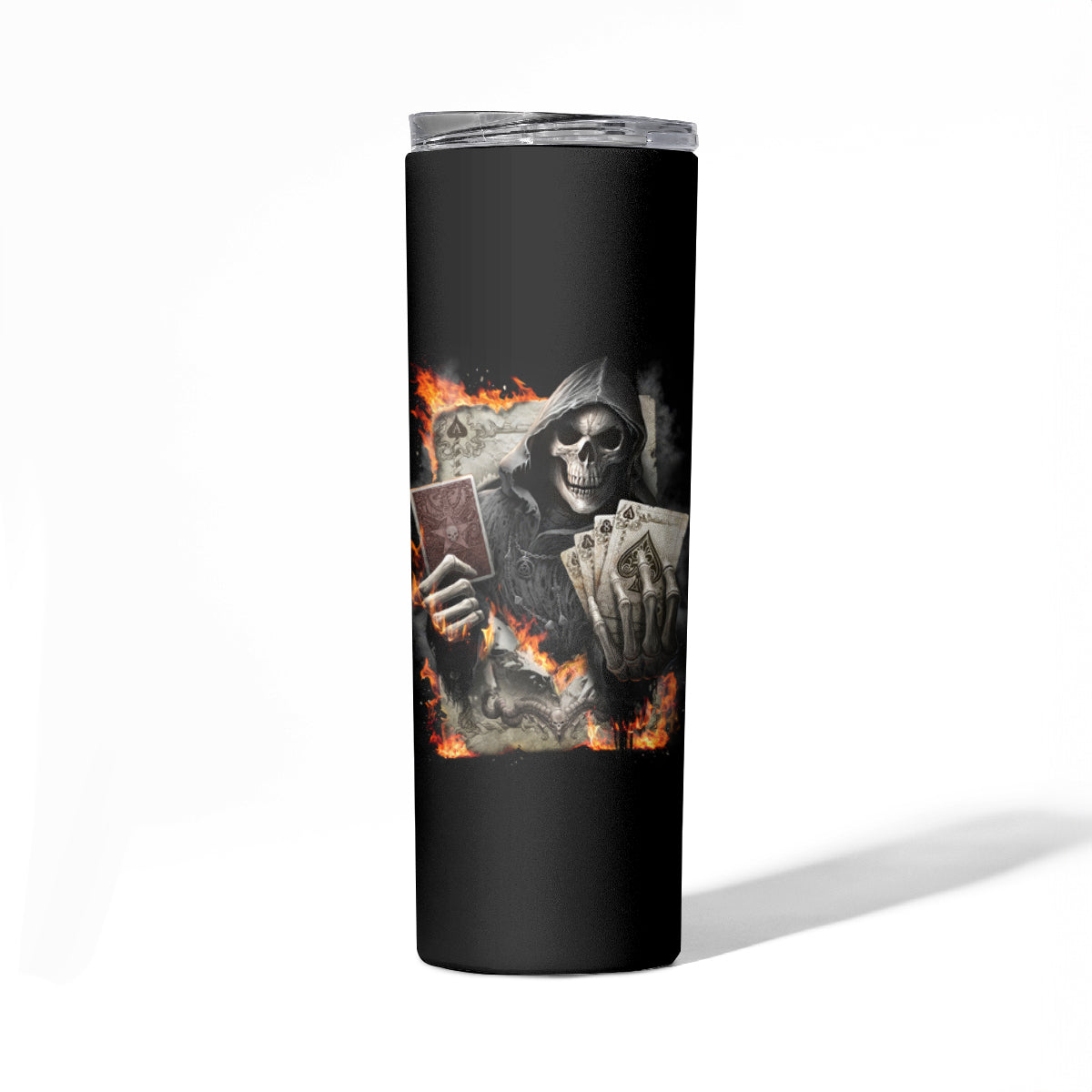 Skull Skinny Tumbler I Can Fix Stupid - Wonder Print Shop