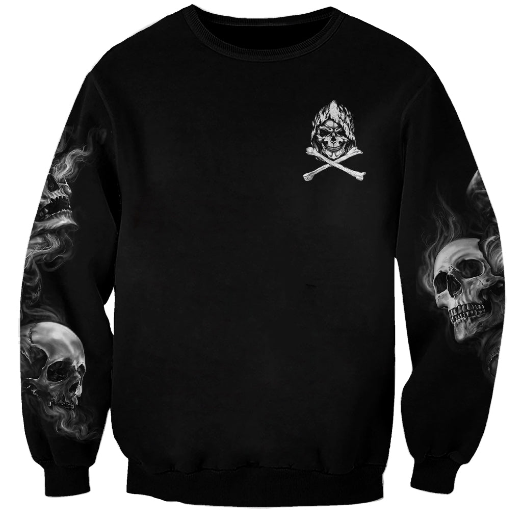 Skull Sweatshirt I Can Fix Stupid - Wonder Print Shop