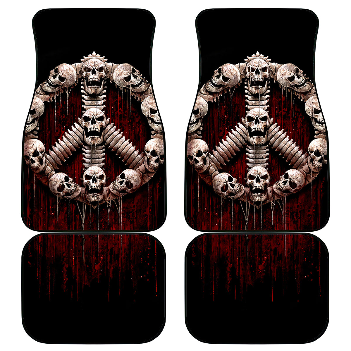 Reaper Car Mats Uncle Death Angel Peace Skull - Wonder Print Shop
