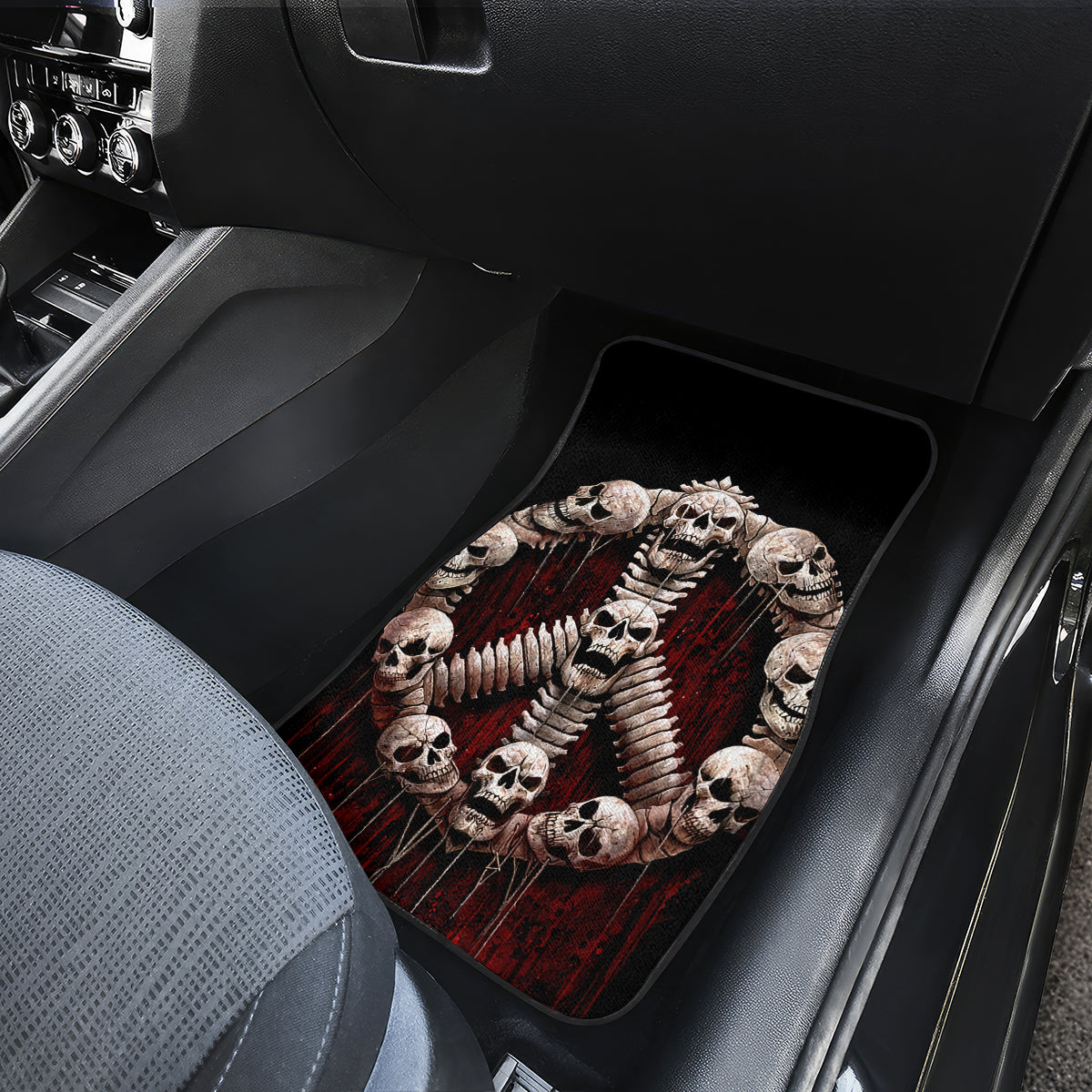 Reaper Car Mats Uncle Death Angel Peace Skull - Wonder Print Shop