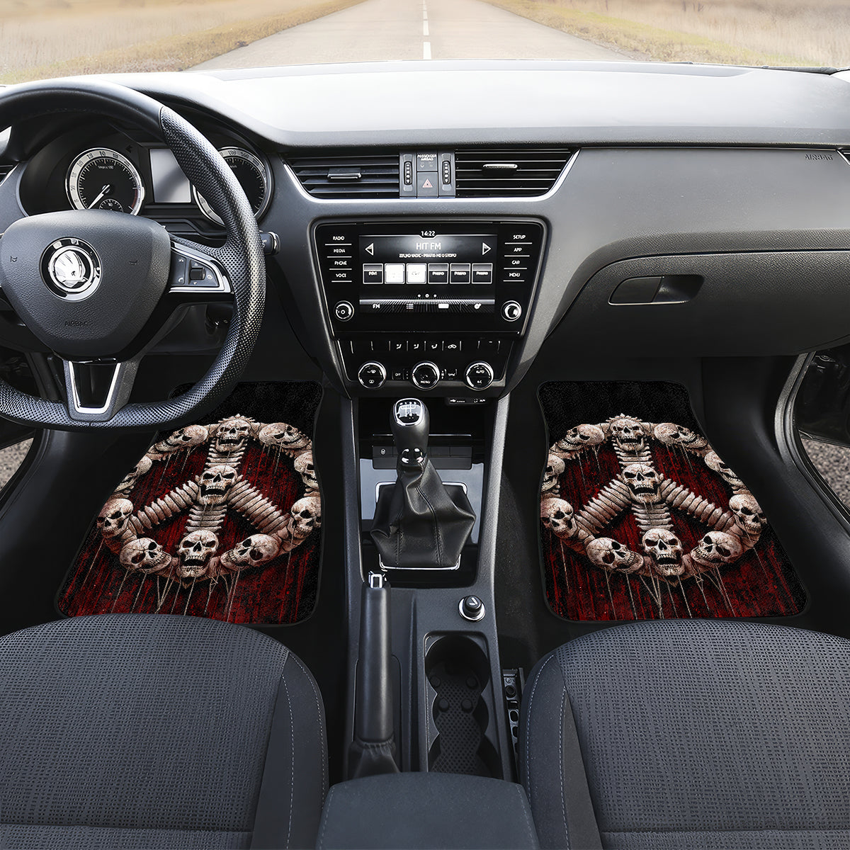 Reaper Car Mats Uncle Death Angel Peace Skull - Wonder Print Shop