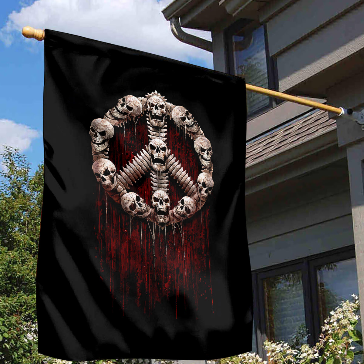 Reaper Garden Flag Uncle Death Angel Peace Skull - Wonder Print Shop